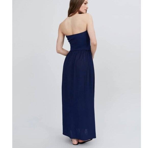 SOLID & STRIPED Strapless Soglio Dress in French Navy Blue, size XS - Picture 2 of 6